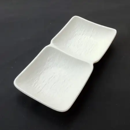 #BS5354-WT; Ceramic sauce dish 1x2..