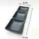 #BS5361-BK; Ceramic sauce dish 1x3