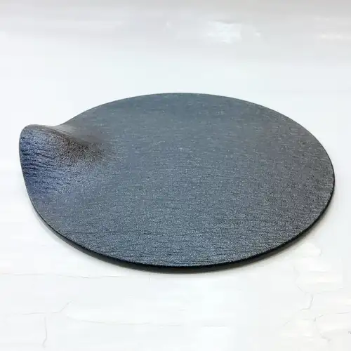 #BS8843-BK; Ceramic round 23cm slate shape