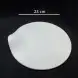 #BS8843-WT; Ceramic round 23cm slate shape