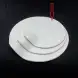 #BS8843-WT; Ceramic round 23cm slate shape