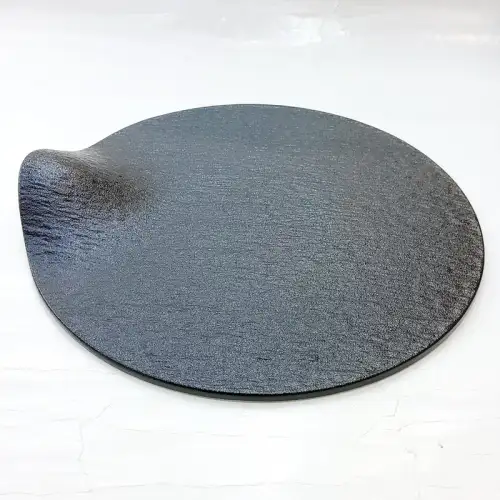 #BS8850-BK; Ceramic round 28cm slate shape