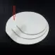 #BS8850-WT; Ceramic round 28cm slate shape
