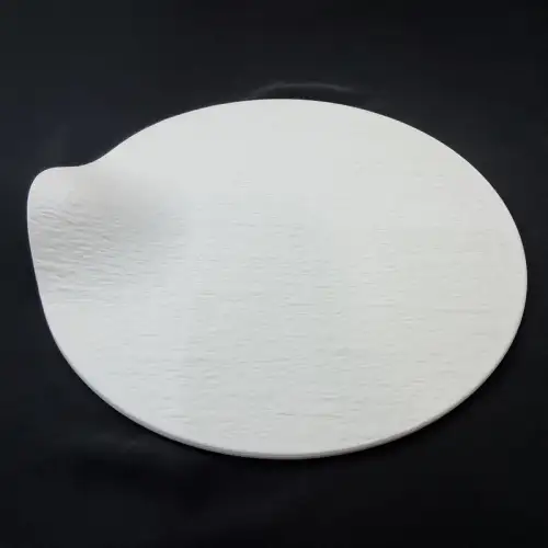 #BS8850-WT; Ceramic round 28cm slate shape