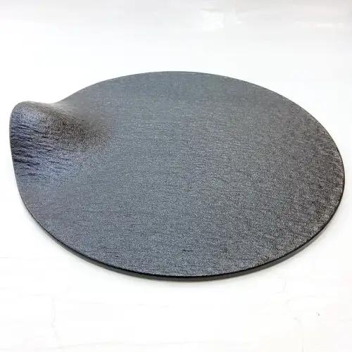 #BS8867-BK; Ceramic round 31cm slate shape