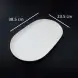 #BS8881-WT; Ceramic platter 38.5x23.5cm