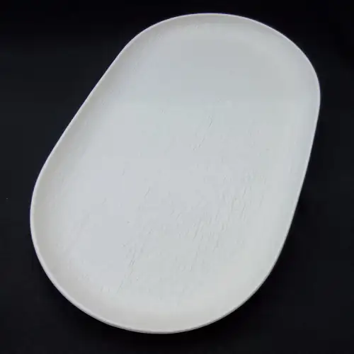 #BS8881-WT; Ceramic platter 38.5x23.5cm