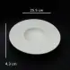 #BS8898-WT; Ceramic soup plate 25.5cm