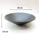 #BS8966-BK; Ceramic round bowl 20cm