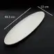 #BS8997-WT; Ceramic oval plate 43.5cm