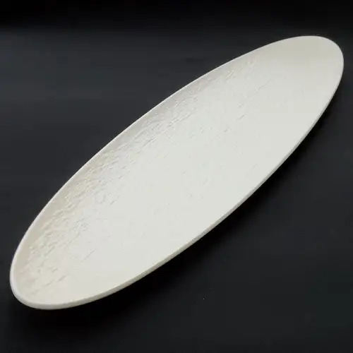 #BS9000-WT; Ceramic oval plate 49cm