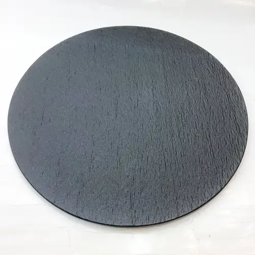 #BS9024-BK; Ceramic flat plate round 32cm