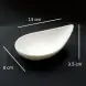#BS9055-WT; Ceramic oval bowl 13cm