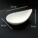 #BS9062-WT; Ceramic oval bowl 15.5cm