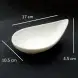 #BS9079-WT; Ceramic oval bowl 17cm