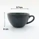 #BSEG200-BK; Ceramic coffee cup with saucer 215ml