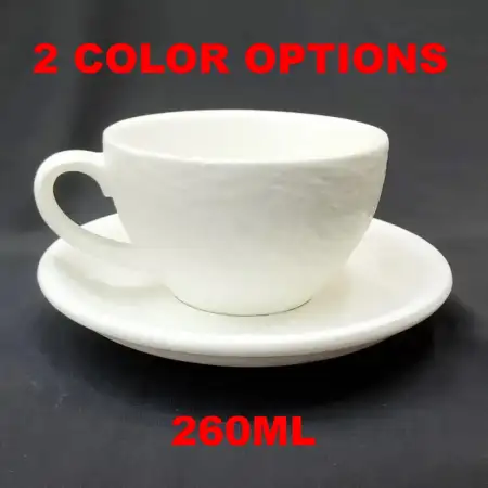 #BSEG250; Ceramic coffee cup with saucer..