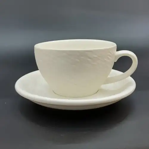 #BSEG250-WT; Ceramic coffee cup with saucer 260ml #WT