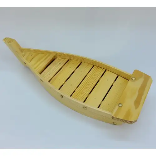 #BT0364; Wooden sushi boat 42cm 