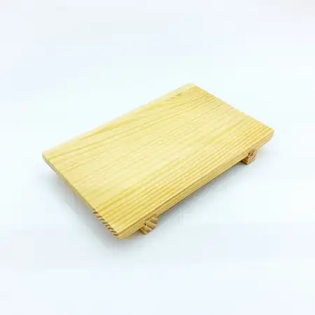 #BT0401;  Wooden sushi geta 21x12cm..
