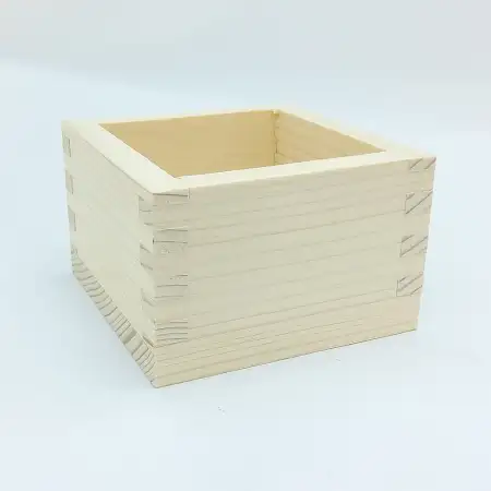 #BT0432; Wooden Saki cup 8x8x5cm    ..