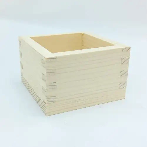 #BT0432; Wooden Saki cup 8x8x5cm    