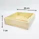#BT2376; Wooden steamer tray squ. 24x24cm 