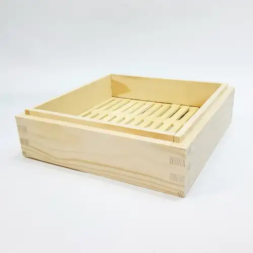 #BT2376; Wooden steamer tray squ. 24x24cm 