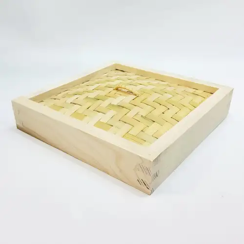 #BT2383; Wooden steamer lid 24x24cm   