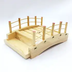 #BT6092; Wooden sushi bridge 26x16cm
