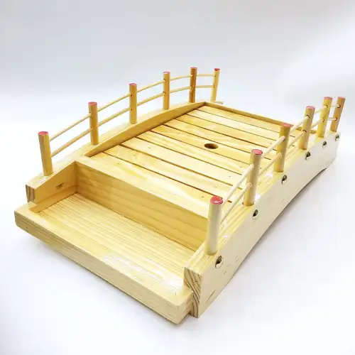 #BT6108; Wooden sushi bridge 43x22cm