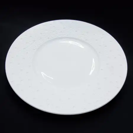 #BU6351; Ceramic round plate 9 inches..