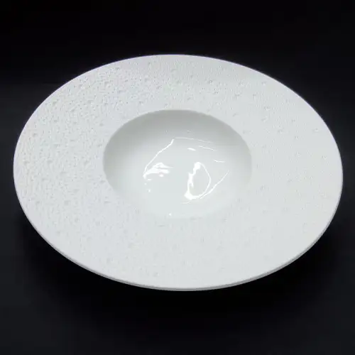 #BU6436; Ceramic round plate 9.75 inches