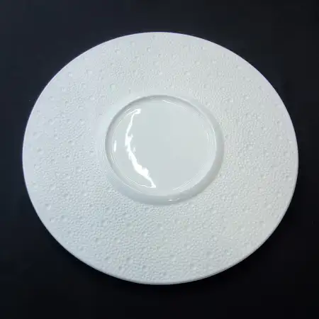 #BU6474; Ceramic round plate 10 inches..