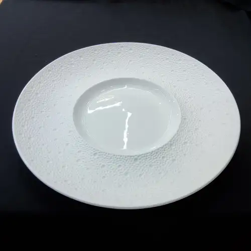 #BU6528; Ceramic round plate 12 inches