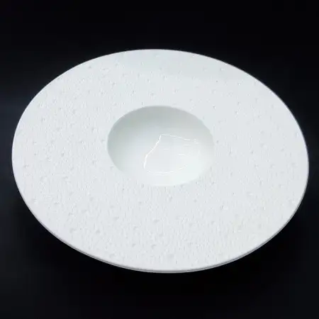 #BU6535; Ceramic round plate 9.75 inches..