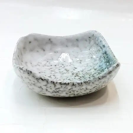 #BY-0075B; Ceramic sauce dish 3.75 inche..
