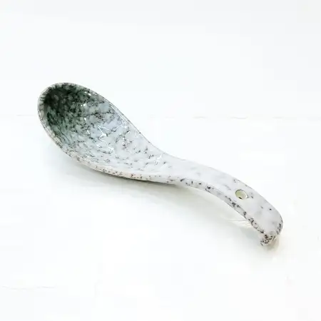 #BY-0112B; Ceramic spoon 5.5 inches..