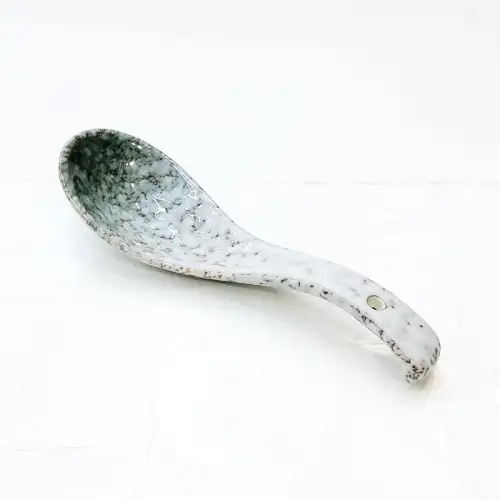 #BY-0112B; Ceramic spoon 5.5 inches