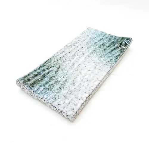 #BY-0150B; Ceramic rectangular plate 8.75'' inches