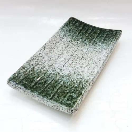 #BY-0174B; Ceramic rectangular plate 8.75 inches