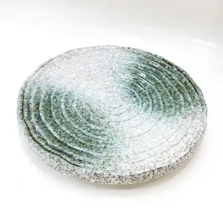#BY-0204B; Ceramic round plate 10.25 inc..