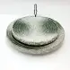 #BY-0211B; Ceramic round plate 8.25 inches