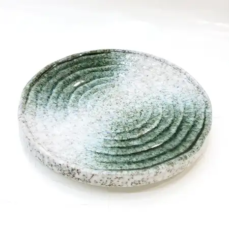 #BY-0211B; Ceramic round plate 8.25 inch..