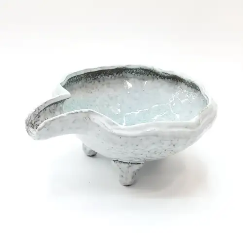 #BY-0280C; Ceramic bowl with stand 7.5 inches