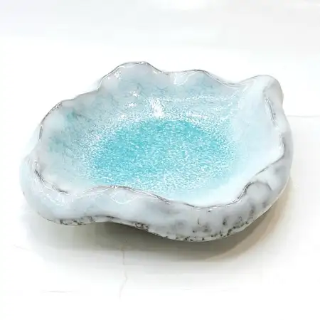 #BY-0341C; Ceramic plate 4 inches..