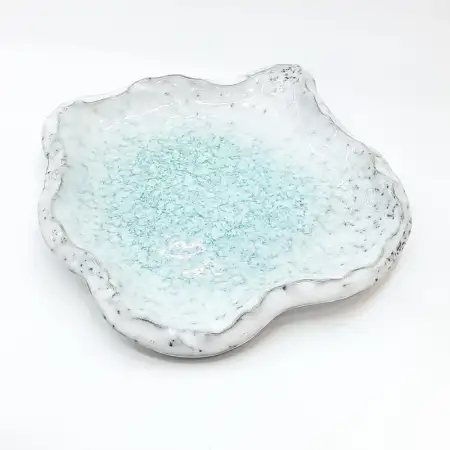 #BY-0358C; Ceramic plate 8 inches..