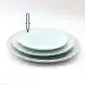 #BY-0389C; Ceramic round plate 8.5 inches