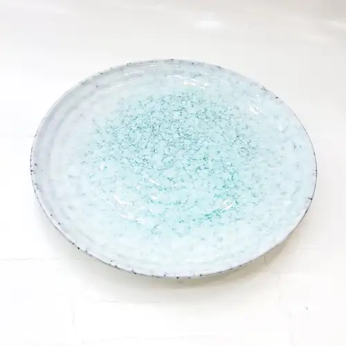 #BY-0389C; Ceramic round plate 8.5 inches
