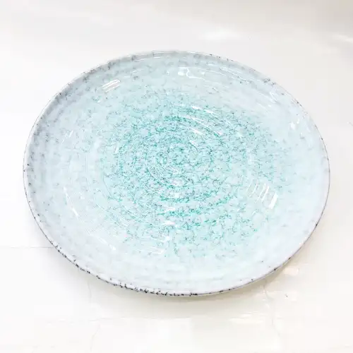 #BY-0396C; Ceramic round plate 10.5 inches